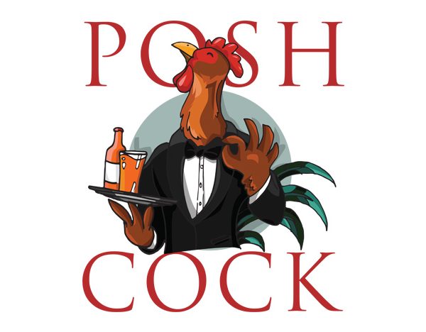 'Posh Cock' Laycock Cider T-Shirt - white